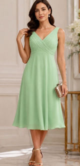 Worthington Semi Formal Midi Dress Sleeveless Green Size 10 Fits Small Photo 0