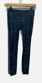 Fabletics Leggings Womens XXS Blue Tiger Print Activewear Yoga Gym Athleisure Photo 0