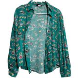 Vintage Roughrider by Circle T Button Down 90s Horse Riding Print AOP Green S Photo 0