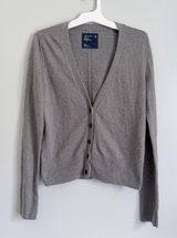 Vintage 2009 American Eagle Gray Rabbit Hair Cardigan Sweater Women’s M Y2K Photo 0