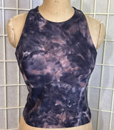 Lululemon Athletic Gym Key Balance Tank Diamond Dye Grey Pink Bra Crop Top Sz 8 Photo 0