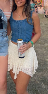 Denim Corset Top Blue Photo 0