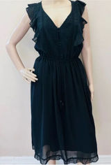 Abercrombie & Fitch Classic Black midi Dress medium NWT Photo 0
