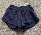Navy Blue Lululemon Hotty Hot Shorts 4" Photo 0