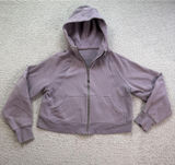 Lululemon Scuba Oversized Half Zip Hoodie XS/S Purple Cropped Yoga Running Gym Photo 0