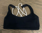 lululemon athletica Black Bra with White Straps Photo 0