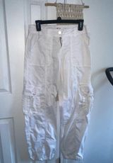 White Cargo Pants Garage Low-Rise Women’s Photo 0