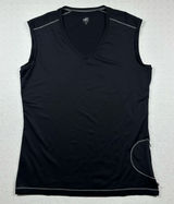 Alo Yoga Women’s CoolFit V Neck Tank Top XXL Black Sleeveless Athletic Shirt Photo 0
