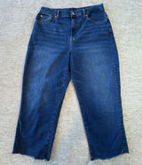 7 For All Mankind The Modern Straight‎ Jeans Women 31x25 Raw Hem Cropped (cut) Photo 0