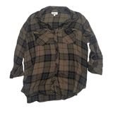 Hester & Orchard 90s Americana Grunge Plaid Button Up Shirt Sage Black Women’s M Photo 0