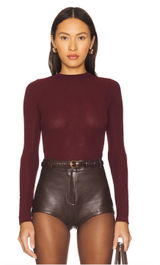 Revolve burgundy sheer long sleeve Photo 0