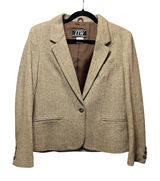 Vintage TJW Women's Blazer 14 Brown Herringbone Wool Silk Tweed Made‎ in Japan Photo 0