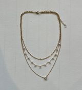 Gold 3 Tiered Necklace Photo 0