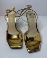 QIY Gold Metallic Stiletto Heels Women's Size 9 Photo 0