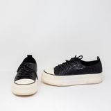 Azalea Wang Revival Rhinestone Crystal Jewel Platform Sneakers Shoes Black 7.5 Photo 0