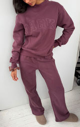 Tonal Eggplant Boxer Sweatpants Photo 0