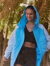 NWT Free People Singin In The Rain Colorblocked Packable Jacket Photo 0