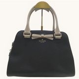 Kate Spade Henderson Street Sawyer Satchel Black Leather Bow Handbag Photo 0