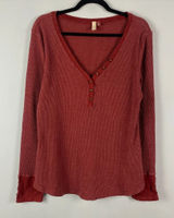 Anthropologie Pilcro v neck waffle henley sz L Photo 0