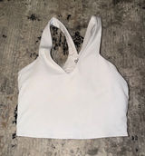White Alo Tank Top Yoga Cropped Photo 0
