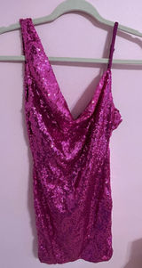 Hello Molly Sequin Dress Pink Mini Photo 0