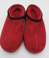 UGG Tasman Red Suede Sheepskin Lined Slippers Mens 6 Womens 8 1019066 Photo 0