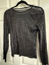 See through Sparkly top Black Size L Photo 0