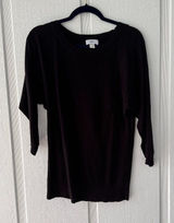 LOFT Dolman Sleeve Tunic Top Blouse Casual Comfy Black Size Medium‎ Photo 0