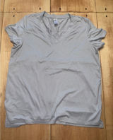 90 Degree By Reflex Women's Gray V Neck Short Sleeve Activewear T‎ Shirt Size L Photo 0