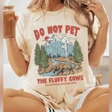 Yellowstone National Park ‘Do Not Pet The Fluffy Cows’ Buffalo T-shirt M Unisex Photo 0