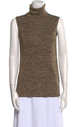 Veronica Beard Brown Sleeveless Turtleneck Knit Top Women’s Size XS Photo 0