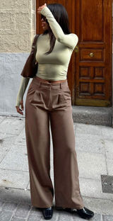 Princess Polly Brown Trousers Photo 0