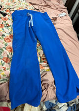 FIGS Isabel High-Waisted Wide-Leg Scrub Pants royal blue XXL petite Photo 0