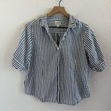 J Crew Short-Sleeve Button-Up Shirt in Stripe Style G7496 Small Photo 0