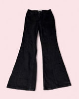 Abercrombie & Fitch Black Flare Wide-Leg Jeans Photo 0