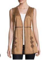 La Bellum by Hillary Scott FAUX SUEDE Vest S Photo 0
