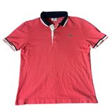 Lacoste Womens Preppy Pink‎ Pique Polo Shirt Short Sleeve Navy Trim Size 4 F8331 Photo 0