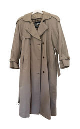 NWT Vintage London Fog Tan Khaki Trench Coat Rain Coat Size 10P Petite Photo 0