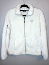 New Balance Women’s S Ivory Plush Teddy Fleece Full Zip Jacket Sherpa Photo 0