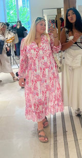 Long sleeve pink maxi dress Photo 0