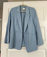 H&M Blazer Blue Light Oversized Photo 0