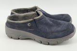 Skechers Relaxed Fit Navy Blue Faux Fur Lined Mules SN 49532 Womens 8.5 Photo 0