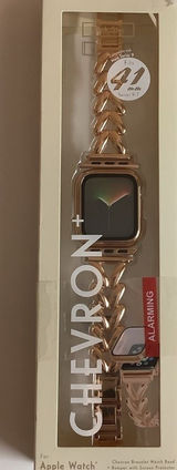 Pink Sky Rose Gold Chevron Watch Band for Apple 38,40,41mm Watch. New in Box. Photo 0