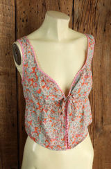 American Eagle Tie Front Tank Top Small Photo 0