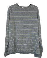 Banana‎ Republic Factory Thermal Shirt XL Gray Striped Long Sleeve Knit Top Photo 0