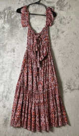 MISA Los Angeles Smocked Tiered Midi Dress Paisley Boho Cottagecore Size Small Photo 0