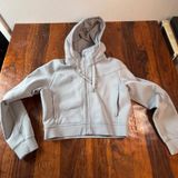 Lululemon Rogue‎ Renegade Zip Up Hoodie Blue Grey Cropped Jacket Size 4 Photo 0