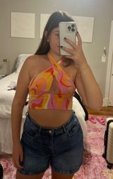 Patterned Crop Top Photo 0