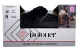 Isotoner Women’s Memory Foam Slippers Black Faux Fur Size S 6.5–7 NIB NEW In Box Photo 0