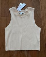 NWT Wide Rib Cotton Blend Crop Tank Top Photo 0